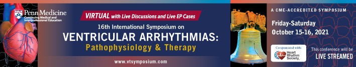 16th Annual International Symposium on Ventricular Arrhythmias:  Pathophysiology and Therapy Banner